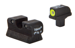 Trijicon 600514 HD Night Sight Set 3-Dot Tritium Green with Yellow Outline Front, Green with Black Outline Rear Black Frame for Colt 1911