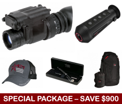 AGM PVS-14 Monocular Night Vision Device, Dual AA Battery, GEN 2+ Photonis Autogated Tube – 64lp/mm (minimum) w/Manual Gain