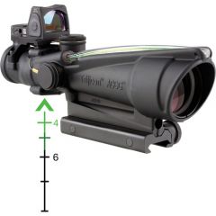 Trijicon 3.5x35 ACOG Riflescope & 3.25 MOA Red Dot RMR Kit Green Chevron
