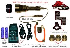 Sniper Hog Lights 50LRX Gun Hunters Lights 3 Color Package (White,Green,IR)