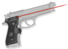 Crimson Trace LG402M Lasergrips Mil-Spec 5mW Red Laser with 633nM Wavelength & 50 ft Range Black Finish for Beretta 92, 96, M9A1 (Except 92X Variant)